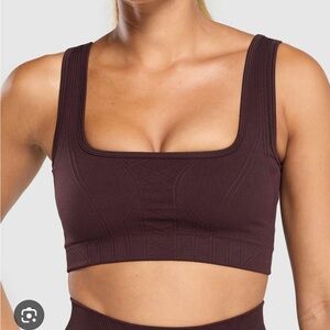 GYMSHARK Heritage Brown Corset Sports Bra